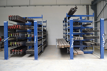 Roll out cantilever rack