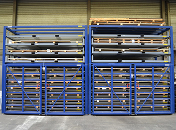 Warehouse sheet metal rack