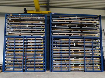 Warehouse sheet metal rack