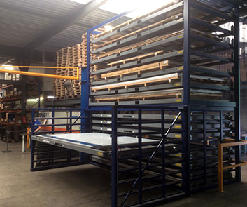 platenmagazijn horizontaal