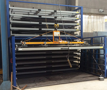 platenmagazijn efficiente opslag van platen