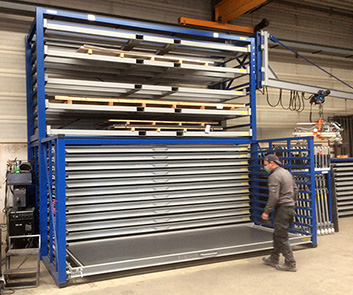 Forklift storage rack