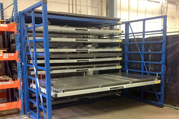 Metal sheet rack horizontal